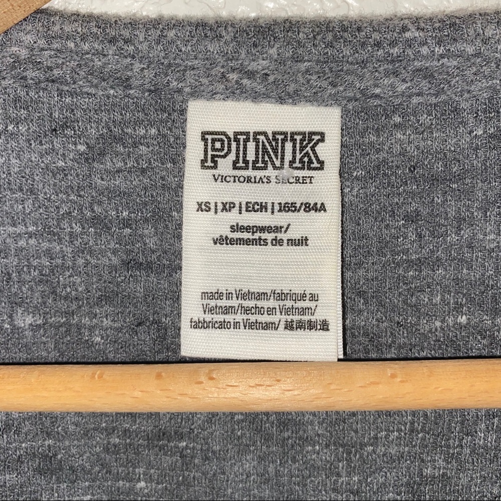 VS PINK Christmas Henley Thermal Sleepshirt Dress - Picture 7 of 8